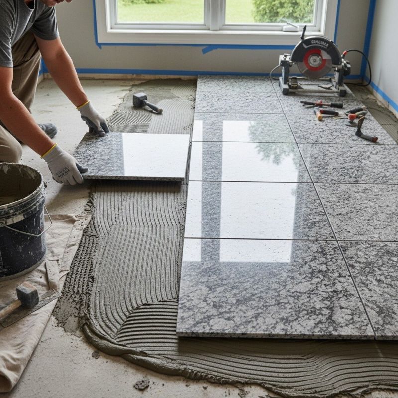 Granite Floor Installation in Olathe, KS