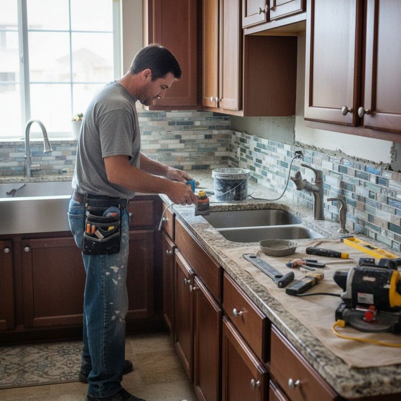 Stone Backsplash Installation in Wilmington, NC