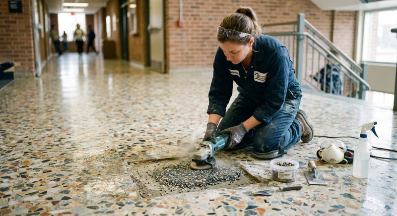 Terrazzo Tile Repair in Overland Park, KS